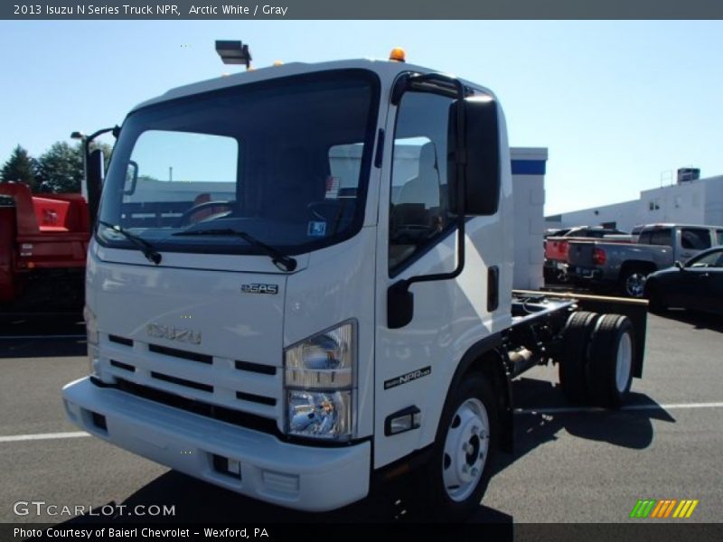 Arctic White / Gray 2013 Isuzu N Series Truck NPR