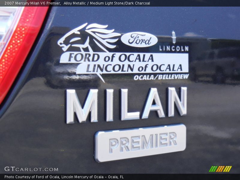 Alloy Metallic / Medium Light Stone/Dark Charcoal 2007 Mercury Milan V6 Premier