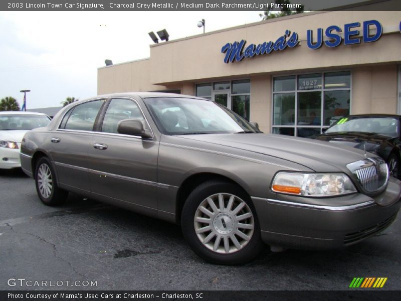 Charcoal Grey Metallic / Medium Dark Parchment/Light Parchment 2003 Lincoln Town Car Signature