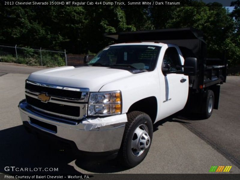 Summit White / Dark Titanium 2013 Chevrolet Silverado 3500HD WT Regular Cab 4x4 Dump Truck