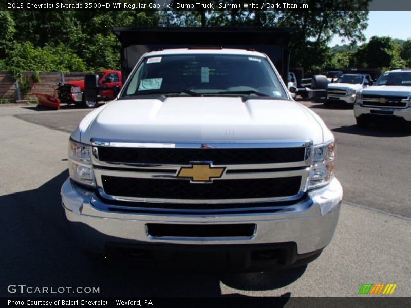 Summit White / Dark Titanium 2013 Chevrolet Silverado 3500HD WT Regular Cab 4x4 Dump Truck