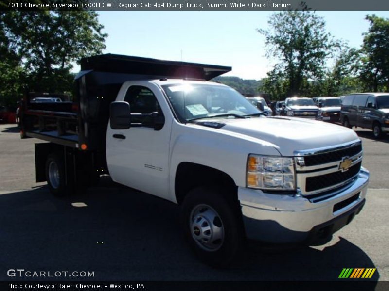 Summit White / Dark Titanium 2013 Chevrolet Silverado 3500HD WT Regular Cab 4x4 Dump Truck