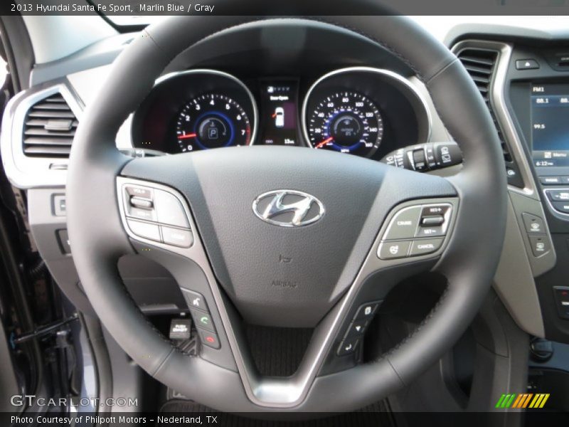 Marlin Blue / Gray 2013 Hyundai Santa Fe Sport