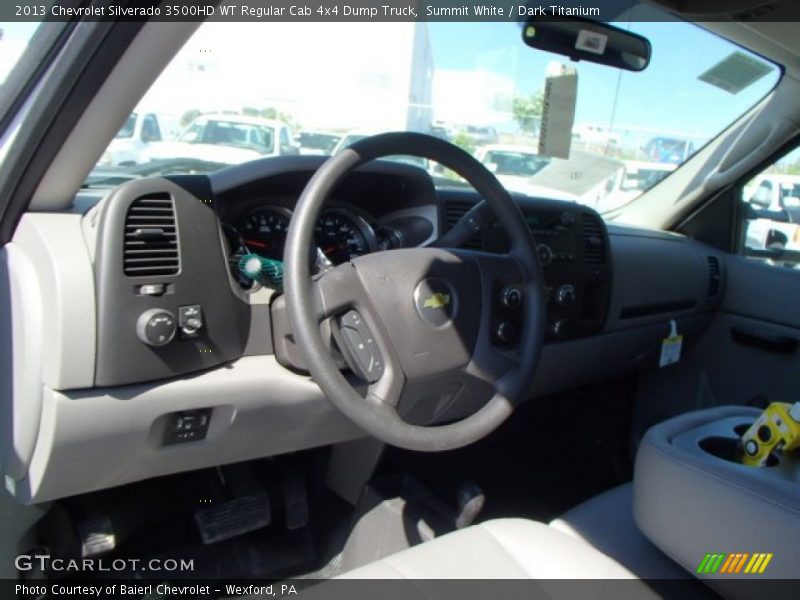 Summit White / Dark Titanium 2013 Chevrolet Silverado 3500HD WT Regular Cab 4x4 Dump Truck