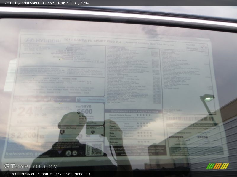 Marlin Blue / Gray 2013 Hyundai Santa Fe Sport