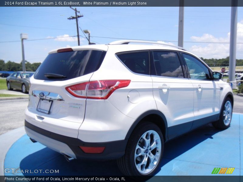 White Platinum / Medium Light Stone 2014 Ford Escape Titanium 1.6L EcoBoost