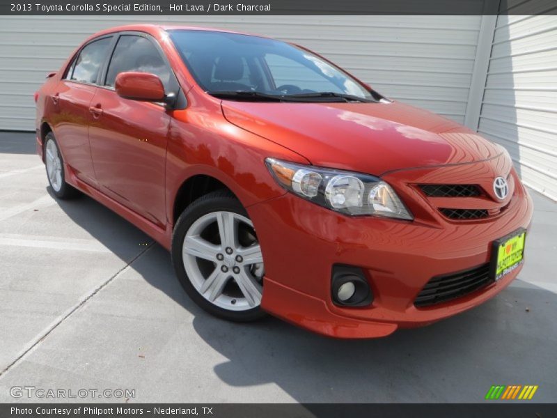 Hot Lava / Dark Charcoal 2013 Toyota Corolla S Special Edition