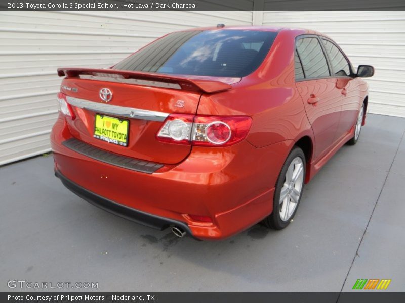 Hot Lava / Dark Charcoal 2013 Toyota Corolla S Special Edition