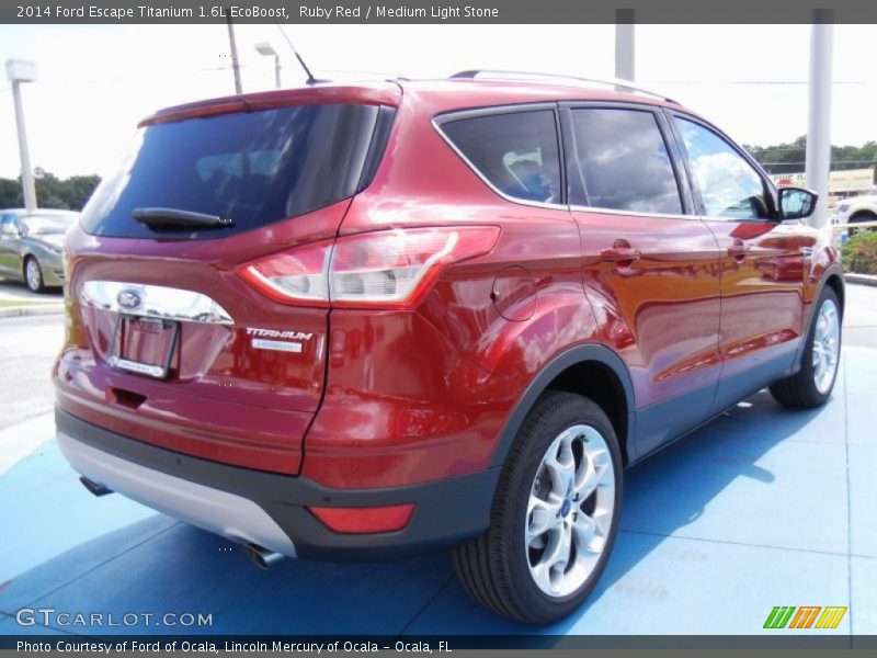 Ruby Red / Medium Light Stone 2014 Ford Escape Titanium 1.6L EcoBoost