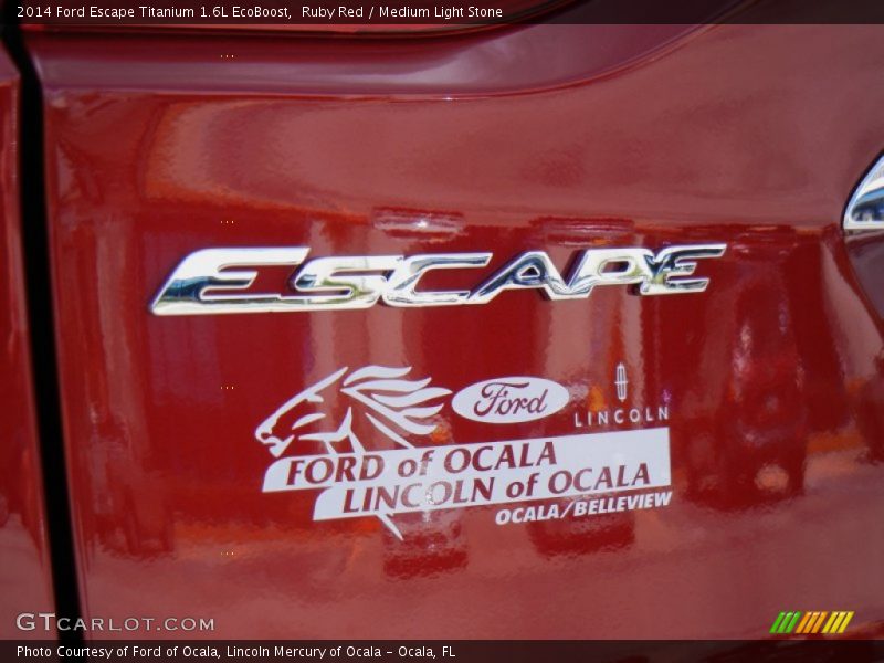 Ruby Red / Medium Light Stone 2014 Ford Escape Titanium 1.6L EcoBoost