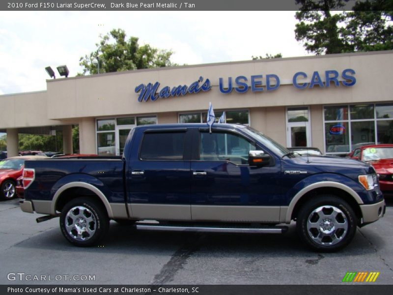 Dark Blue Pearl Metallic / Tan 2010 Ford F150 Lariat SuperCrew