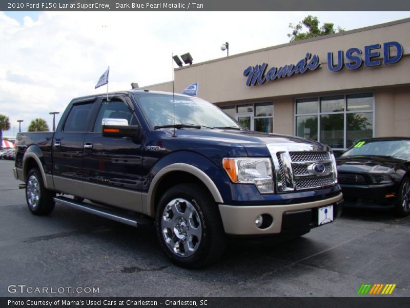 Dark Blue Pearl Metallic / Tan 2010 Ford F150 Lariat SuperCrew