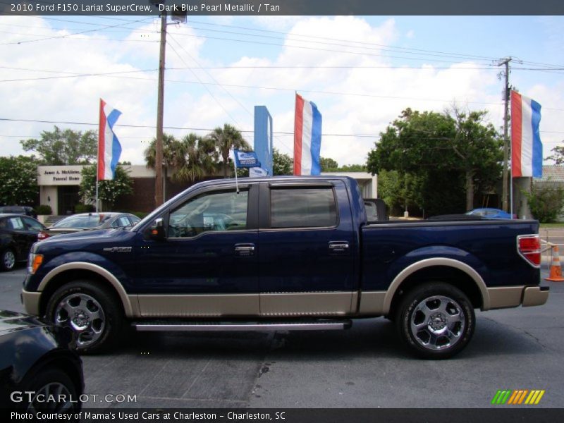 Dark Blue Pearl Metallic / Tan 2010 Ford F150 Lariat SuperCrew