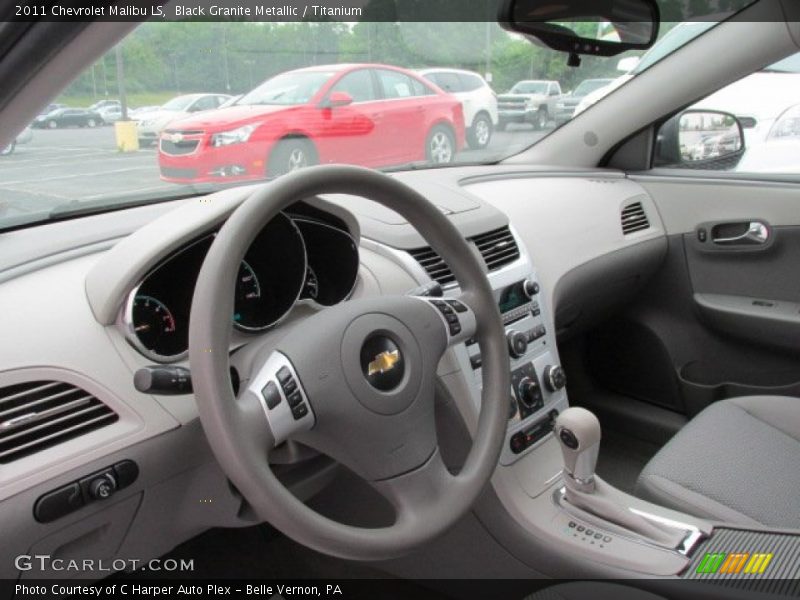 Black Granite Metallic / Titanium 2011 Chevrolet Malibu LS