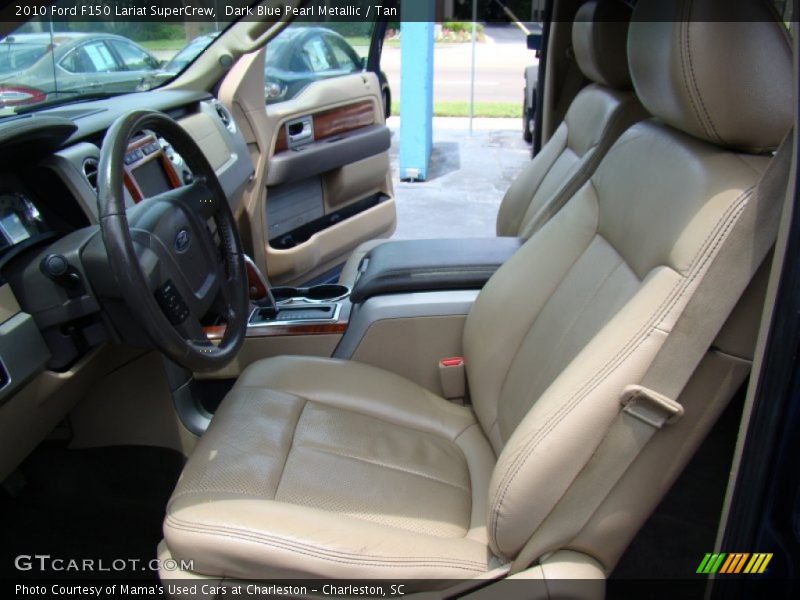 Dark Blue Pearl Metallic / Tan 2010 Ford F150 Lariat SuperCrew