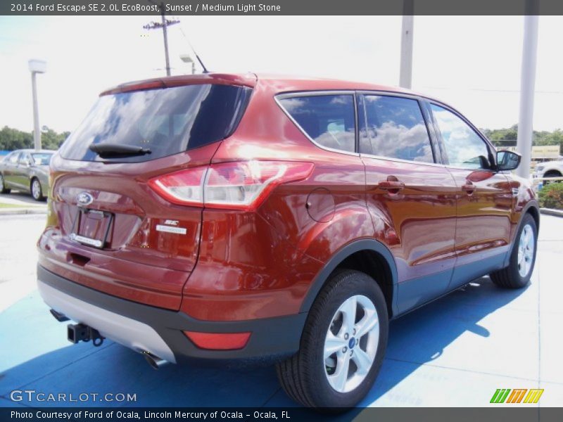 Sunset / Medium Light Stone 2014 Ford Escape SE 2.0L EcoBoost