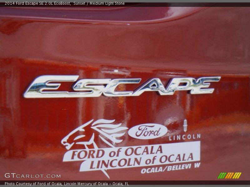 Sunset / Medium Light Stone 2014 Ford Escape SE 2.0L EcoBoost