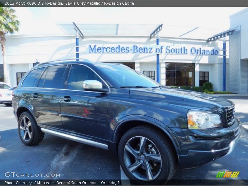 Savile Grey Metallic / R-Design Calcite 2013 Volvo XC90 3.2 R-Design