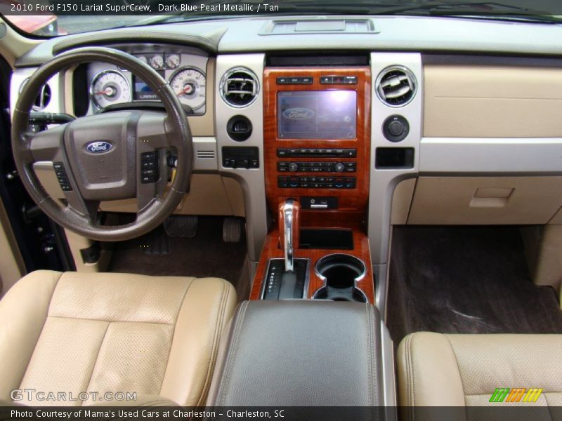 Dark Blue Pearl Metallic / Tan 2010 Ford F150 Lariat SuperCrew