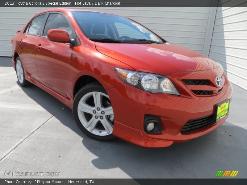 Hot Lava / Dark Charcoal 2013 Toyota Corolla S Special Edition