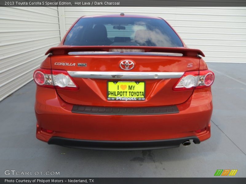 Hot Lava / Dark Charcoal 2013 Toyota Corolla S Special Edition