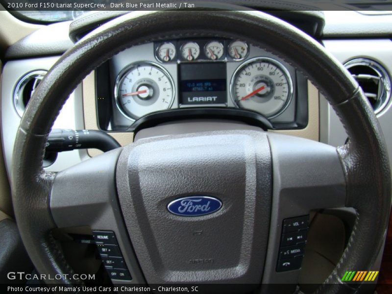 Dark Blue Pearl Metallic / Tan 2010 Ford F150 Lariat SuperCrew