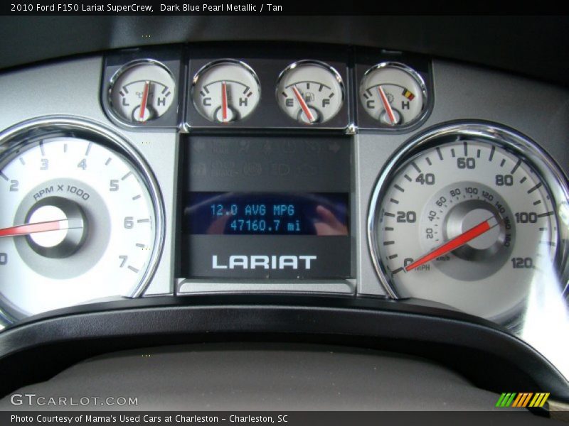 Dark Blue Pearl Metallic / Tan 2010 Ford F150 Lariat SuperCrew