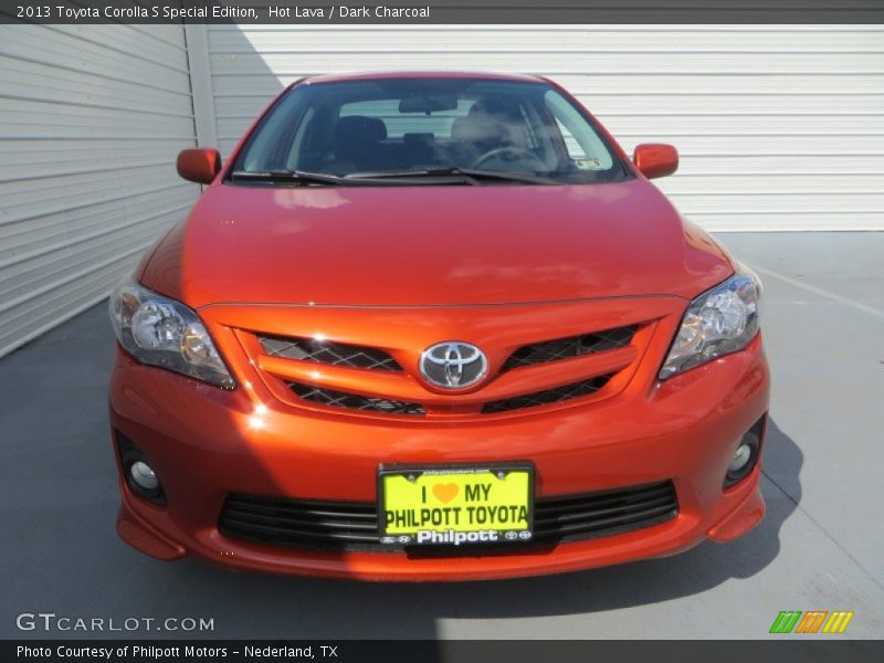 Hot Lava / Dark Charcoal 2013 Toyota Corolla S Special Edition