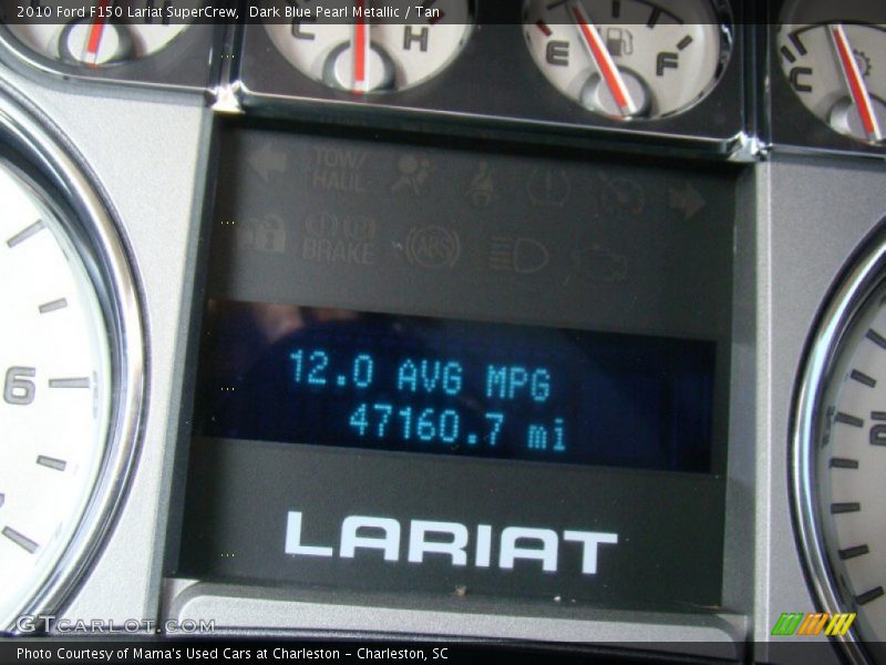 Dark Blue Pearl Metallic / Tan 2010 Ford F150 Lariat SuperCrew