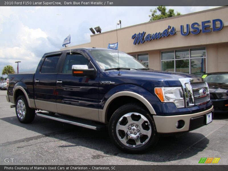 Dark Blue Pearl Metallic / Tan 2010 Ford F150 Lariat SuperCrew