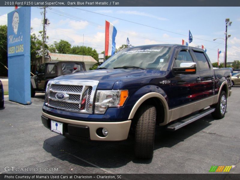 Dark Blue Pearl Metallic / Tan 2010 Ford F150 Lariat SuperCrew