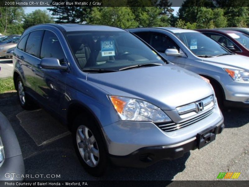 Glacier Blue Metallic / Gray 2008 Honda CR-V EX-L