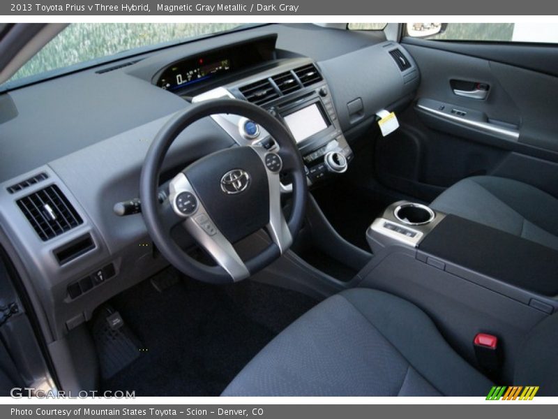 Magnetic Gray Metallic / Dark Gray 2013 Toyota Prius v Three Hybrid