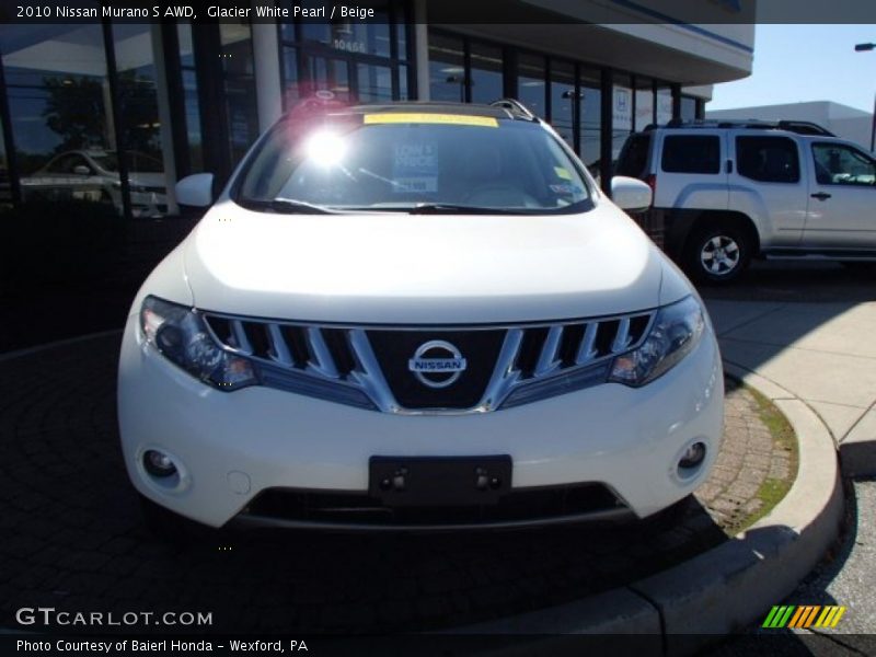 Glacier White Pearl / Beige 2010 Nissan Murano S AWD