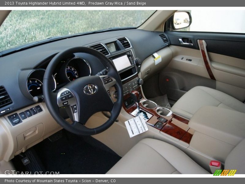 Predawn Gray Mica / Sand Beige 2013 Toyota Highlander Hybrid Limited 4WD