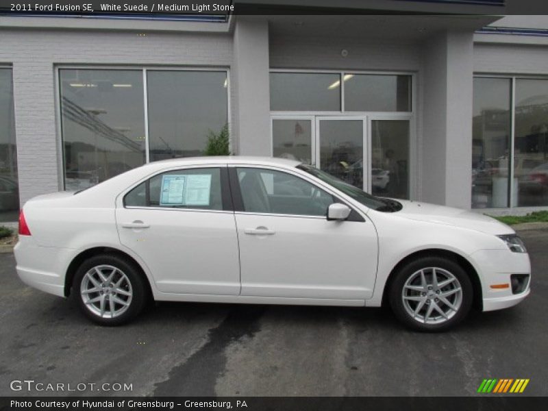 White Suede / Medium Light Stone 2011 Ford Fusion SE