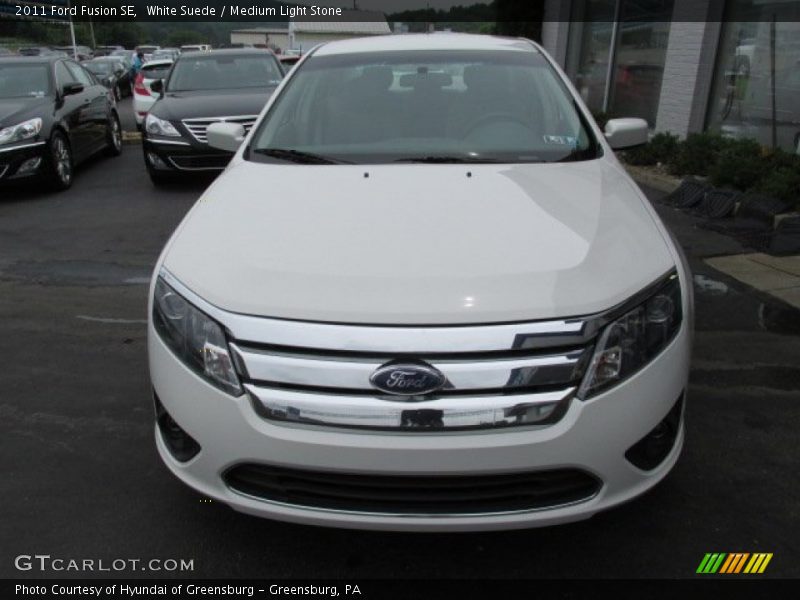 White Suede / Medium Light Stone 2011 Ford Fusion SE