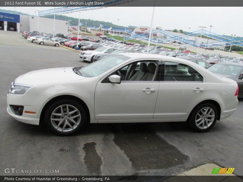 White Suede / Medium Light Stone 2011 Ford Fusion SE