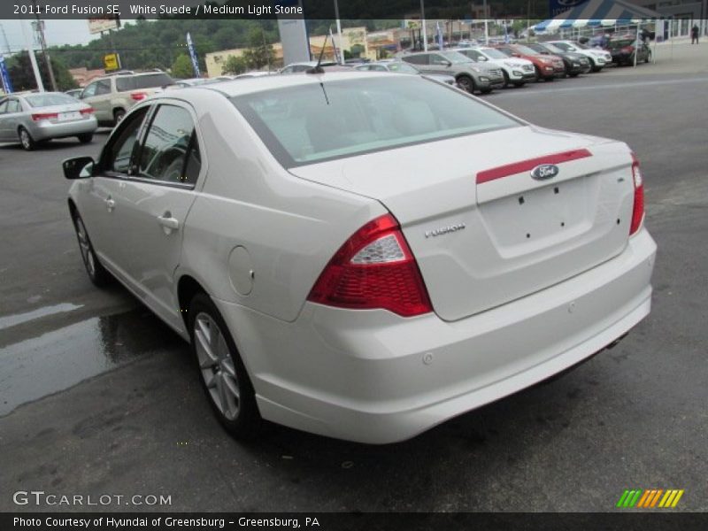 White Suede / Medium Light Stone 2011 Ford Fusion SE