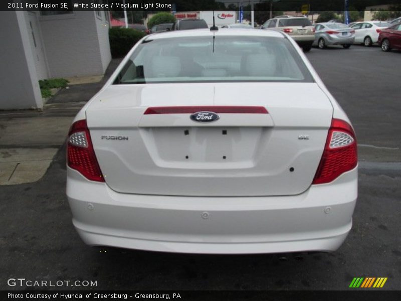 White Suede / Medium Light Stone 2011 Ford Fusion SE