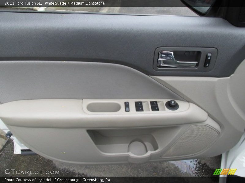 White Suede / Medium Light Stone 2011 Ford Fusion SE
