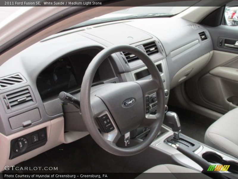 White Suede / Medium Light Stone 2011 Ford Fusion SE