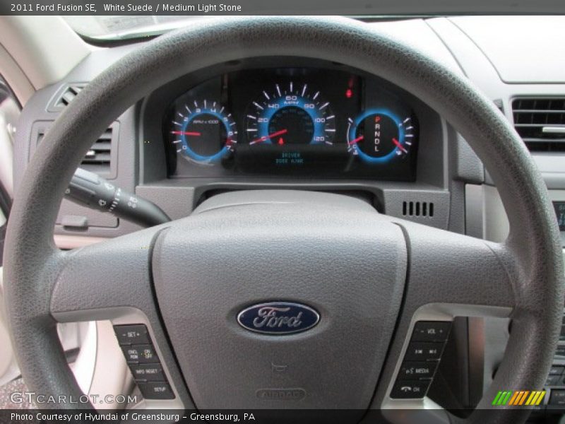 White Suede / Medium Light Stone 2011 Ford Fusion SE