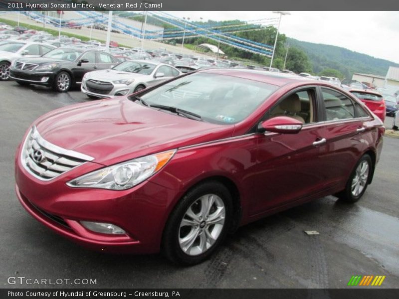 Venetian Red / Camel 2011 Hyundai Sonata Limited