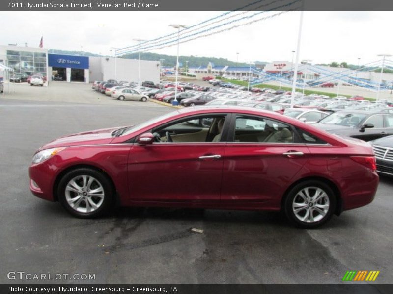 Venetian Red / Camel 2011 Hyundai Sonata Limited