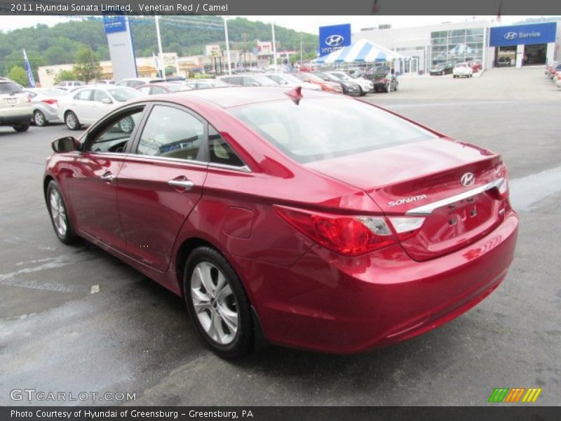 Venetian Red / Camel 2011 Hyundai Sonata Limited