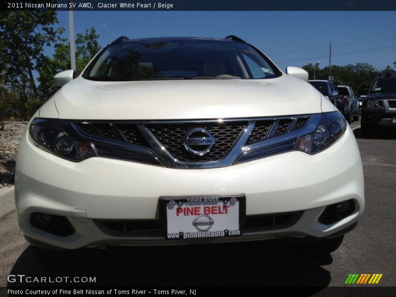 Glacier White Pearl / Beige 2011 Nissan Murano SV AWD