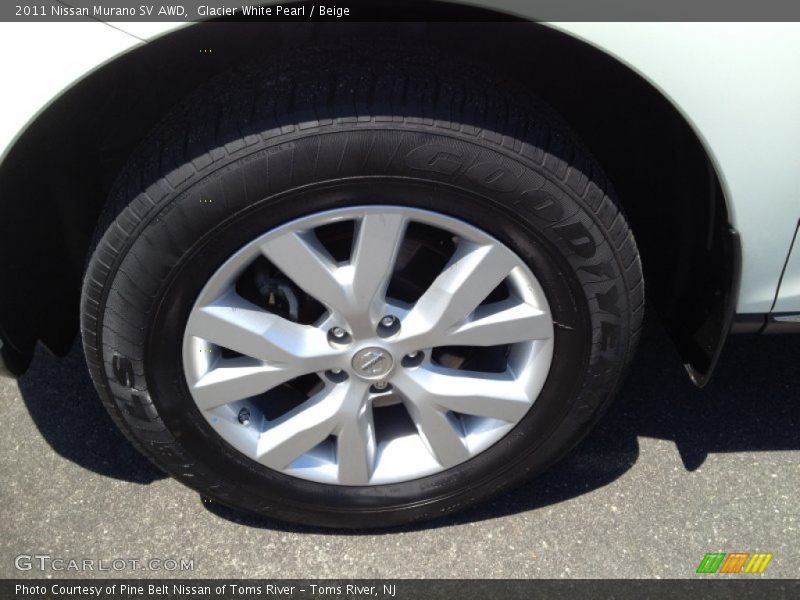 Glacier White Pearl / Beige 2011 Nissan Murano SV AWD