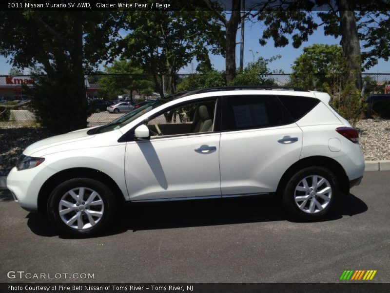 Glacier White Pearl / Beige 2011 Nissan Murano SV AWD