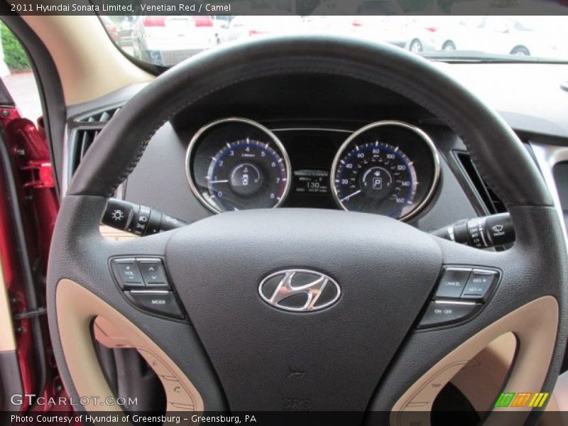 Venetian Red / Camel 2011 Hyundai Sonata Limited